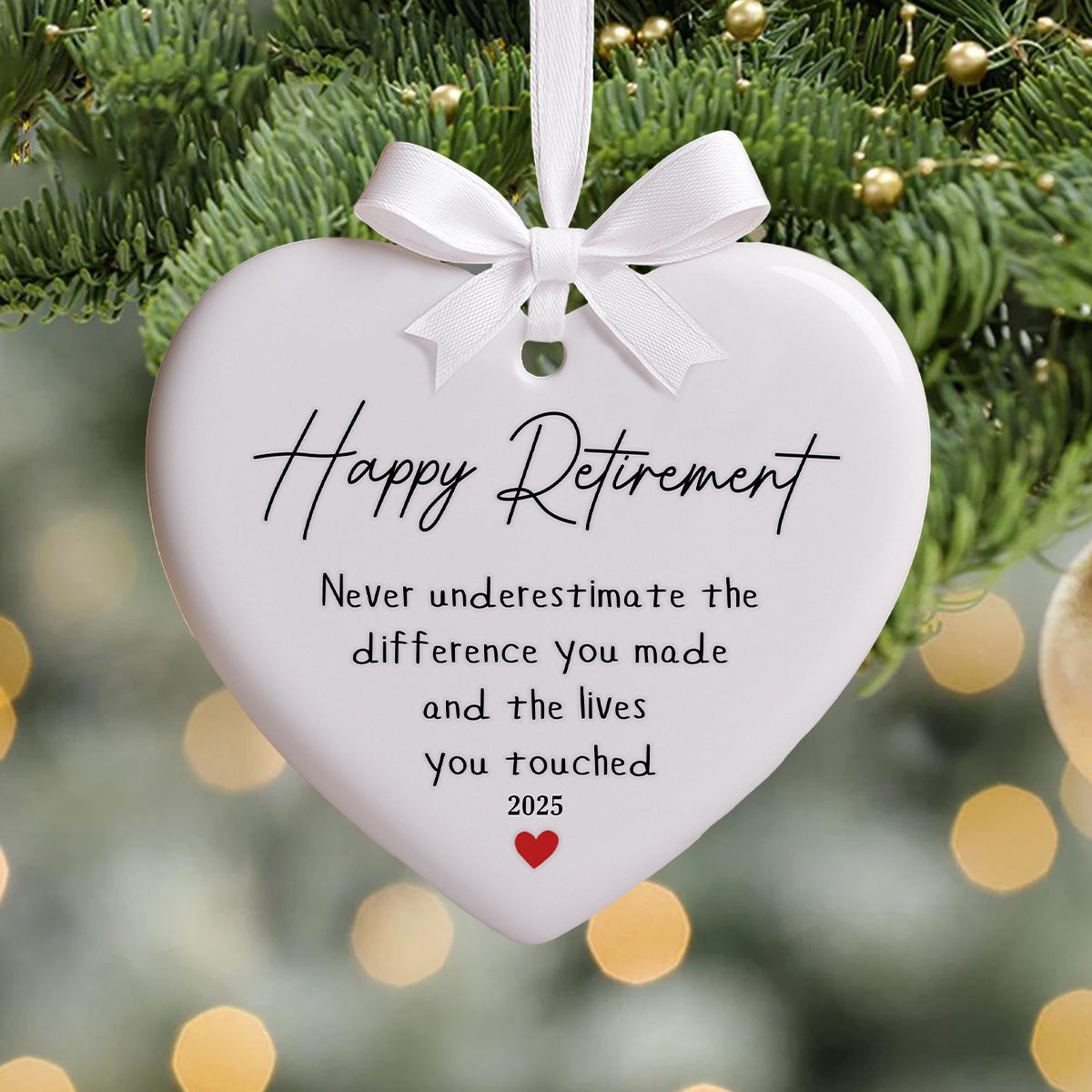 Retirement Ceramics Christmas Ornament Gifts-Gift for Retiree