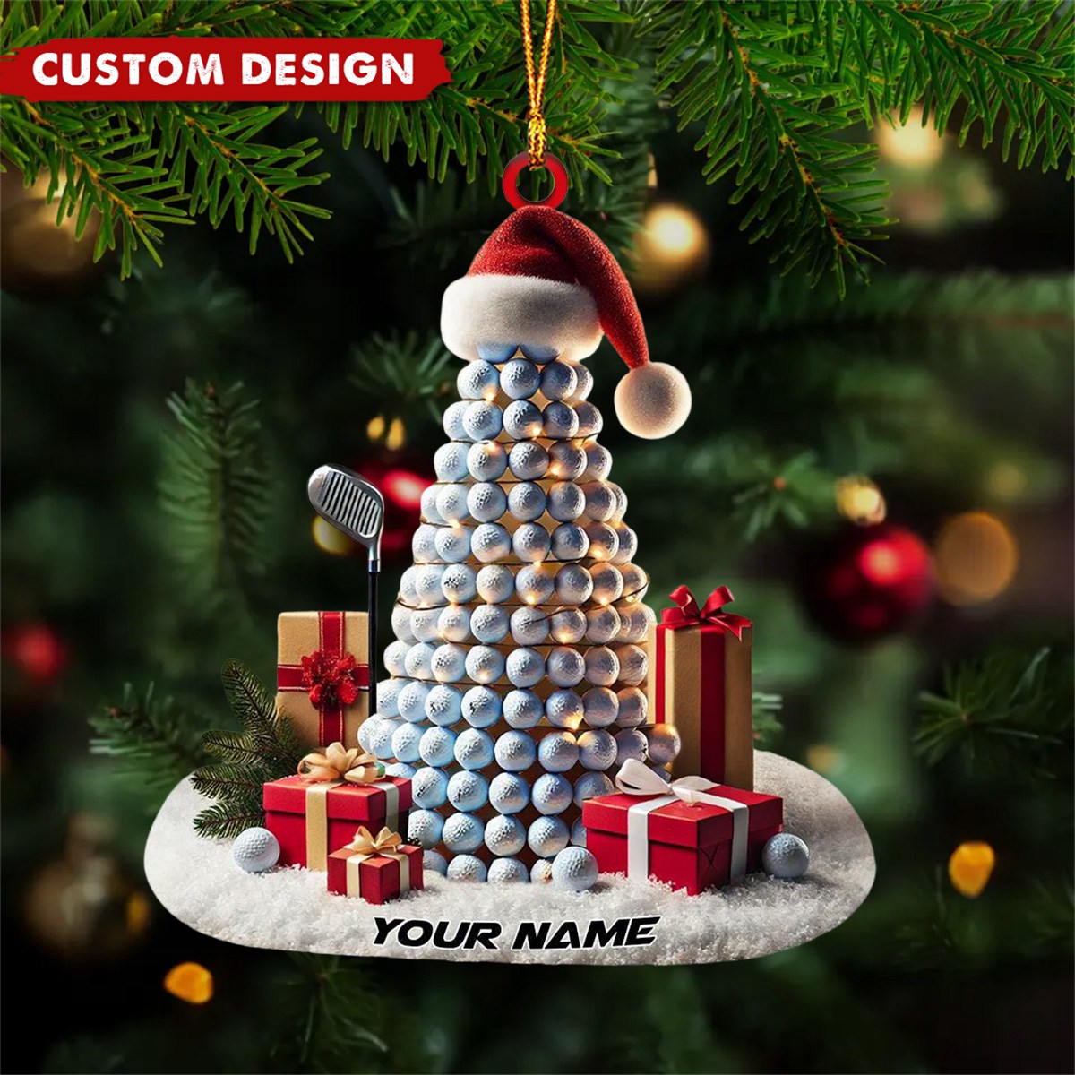 Personalized Golf Christmas Ornament - Gift For Golf Lovers - 2024 New Release
