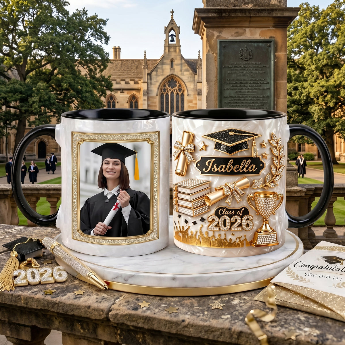 Personalized Graduation 3D Effect Coffee Mug - Gift For Graduate