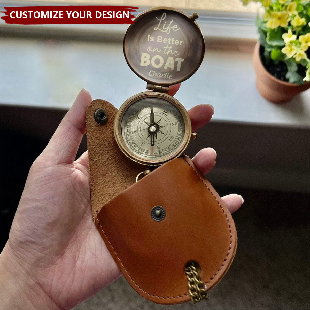 Nautical Marine Life - Personalized Boating Compass