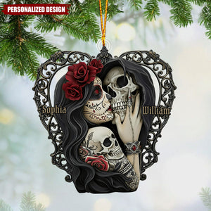 This Is Us-Personalized Skull Christmas Ornament-Gift For Couple