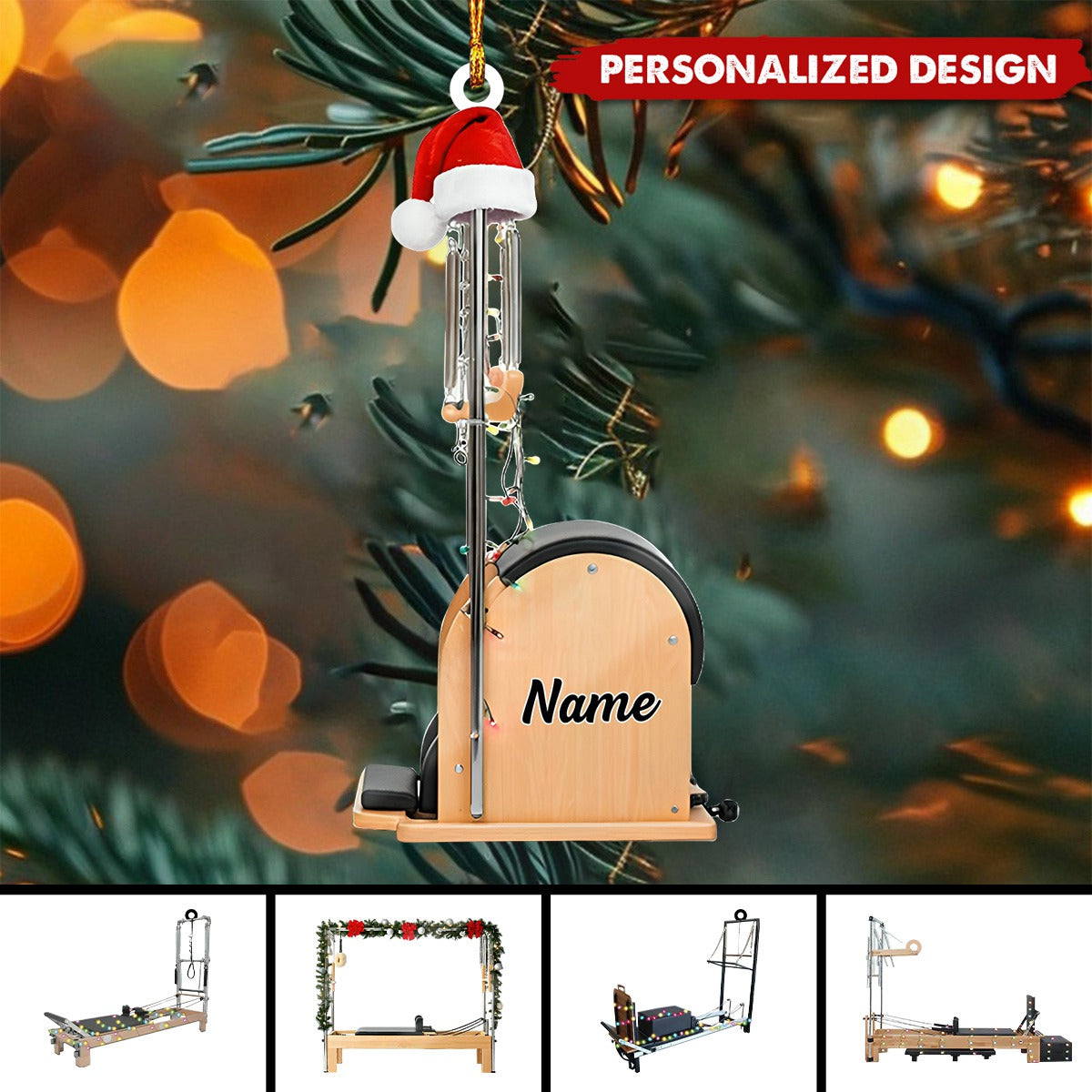 Personalized Pilates Equipment Hanging Christmas Ornament-Gifts For Pilates Lover - 2024 New Release
