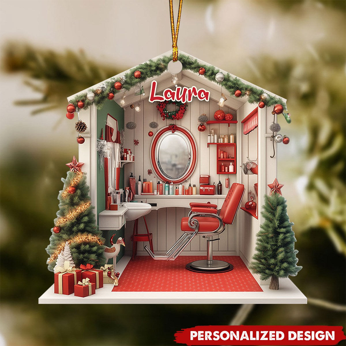 Personalized Hair Salon Ornament-Gift For Hairdresser-2024 New Release
