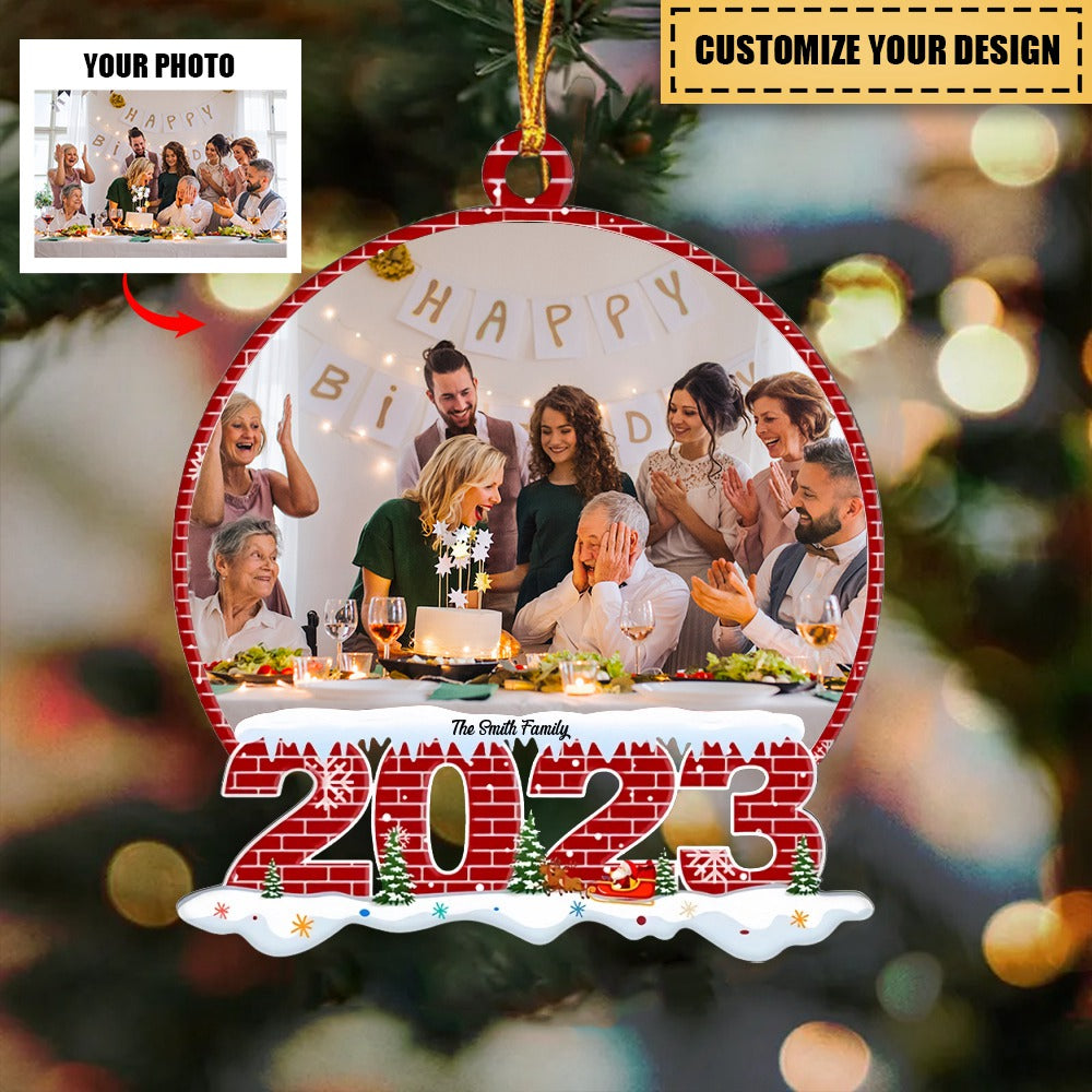 Photo - Personalized Custom Photo Acrylic Ornament - Christmas Gift For Family Members