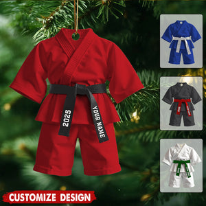 New Release - Personalized Black Belt Christmas Ornament - Jiu-Jitsu,Karate Gift