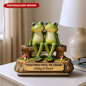Personalized Frog Couple Wooden Plaque-Gift For Couple