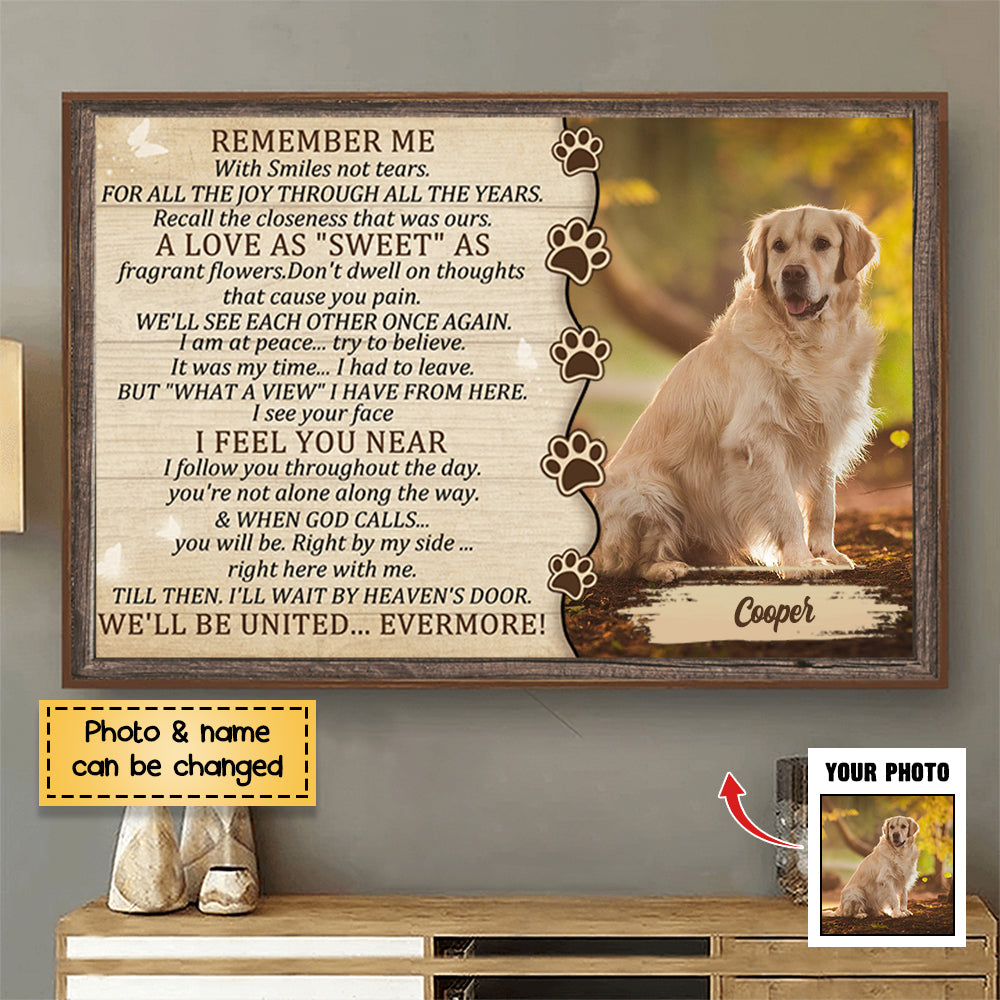 Remember Me We'll Be United Evermore - Personalized Memorial Poster