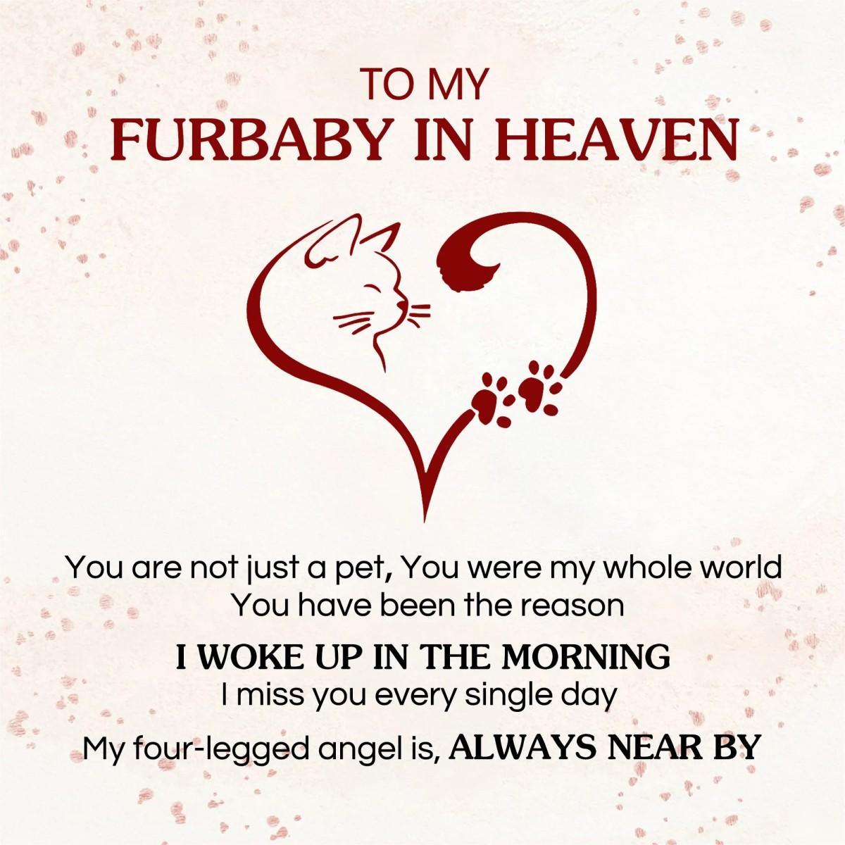 To My Furbaby in Heaven-Rainbow Heart Paw Print Beaded Bracelet