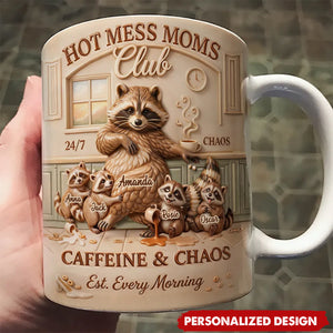 Personalized Hot Mess Moms Club Mug-Mother's Day Gift for Wife