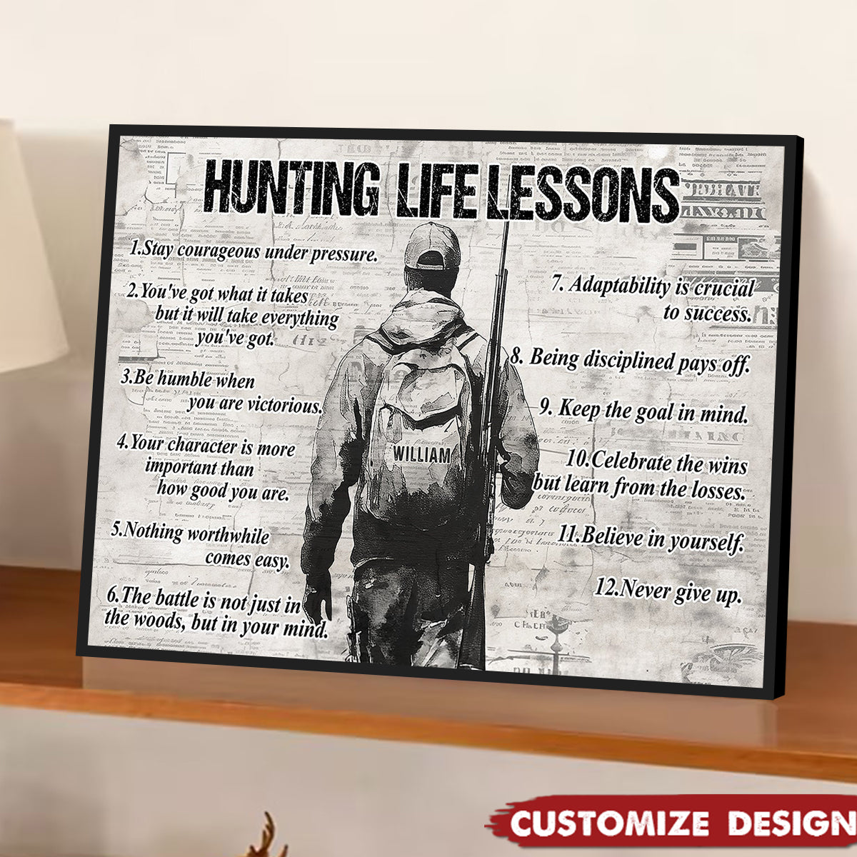 Personalized Hunting Boy Poster - Gift For Hunting Lovers