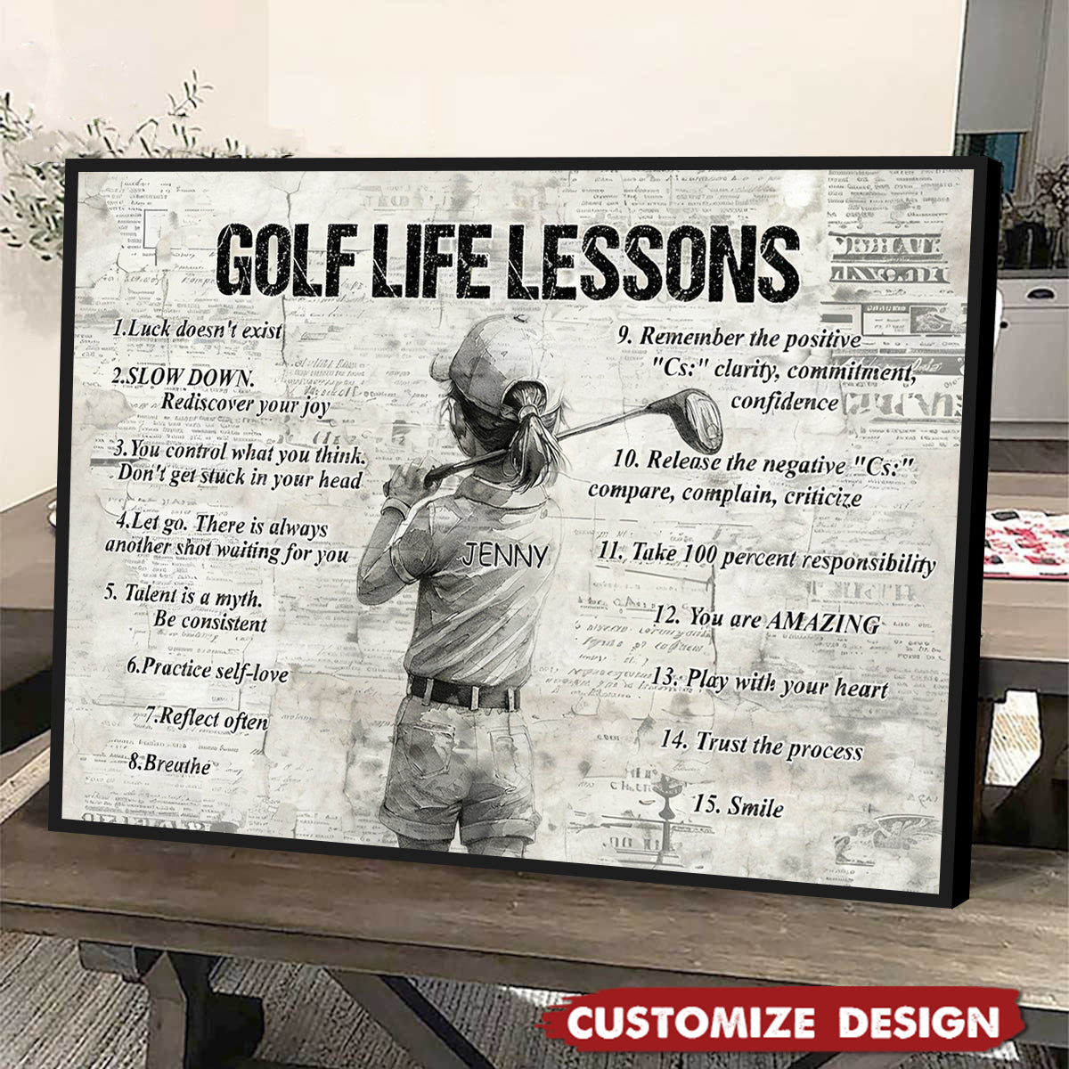 Personalized Golf Kid Canvas Poster - Gift For Golf Lovers