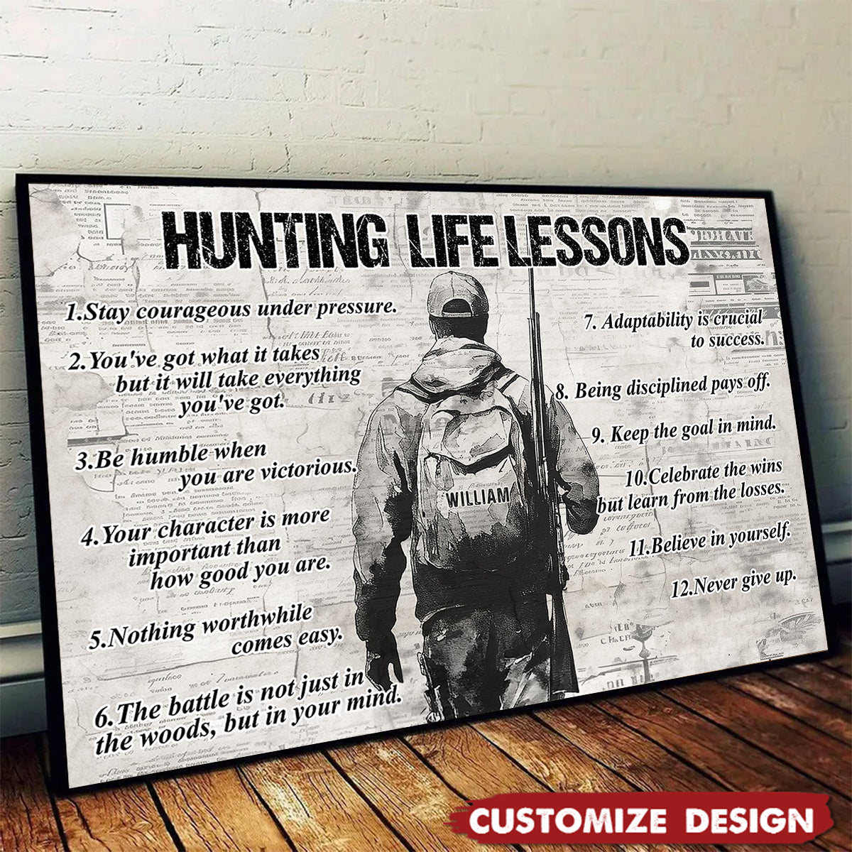 Personalized Hunting Boy Poster - Gift For Hunting Lovers