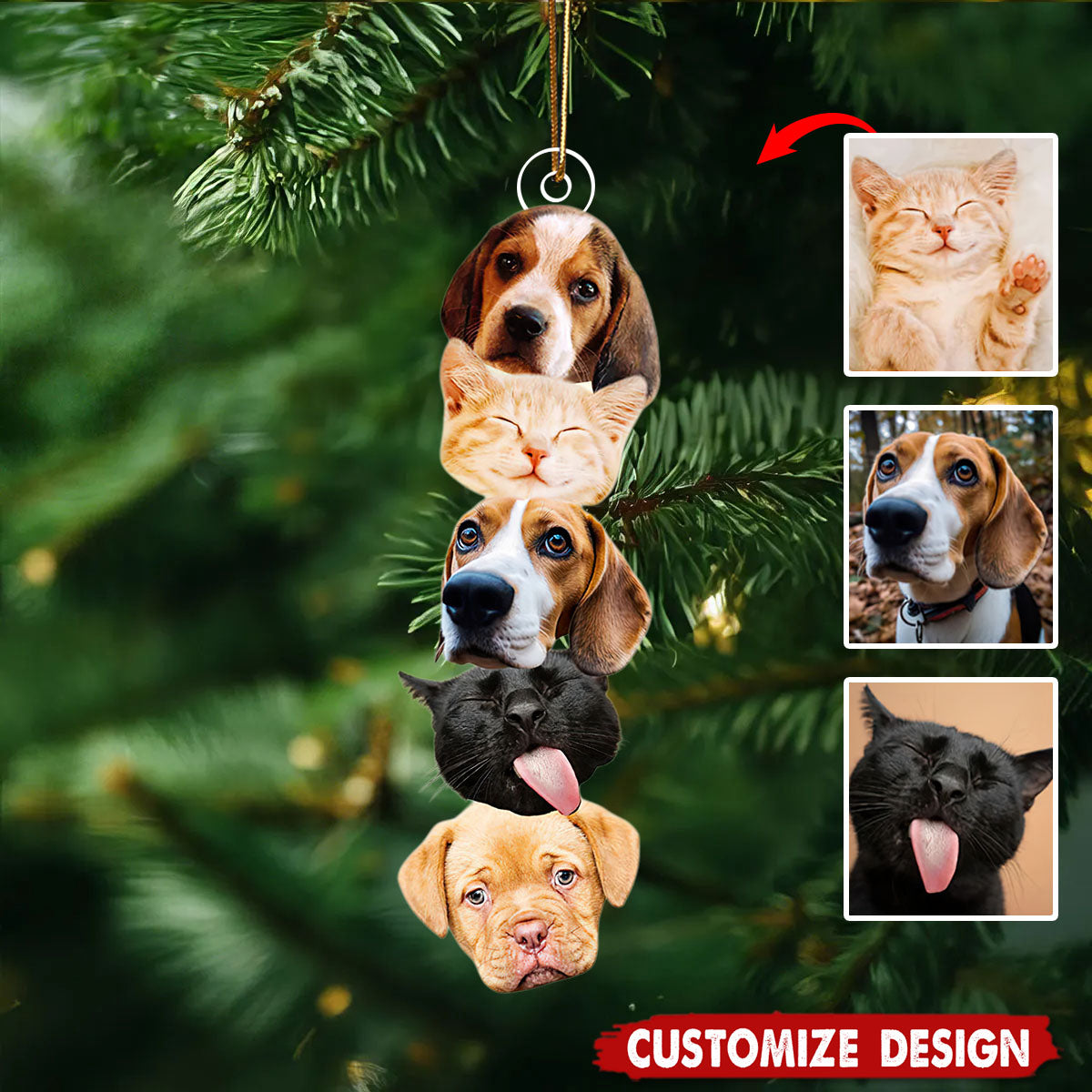 Merry Petmas - Personalized Dog Ornament
