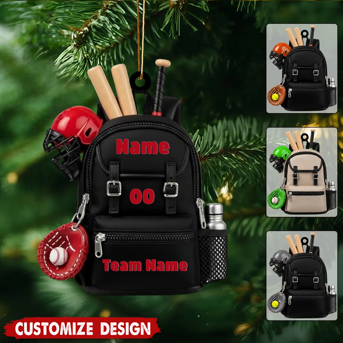 Personalized Baseball Softball Ornament - Gift For Baseball Softball Lovers