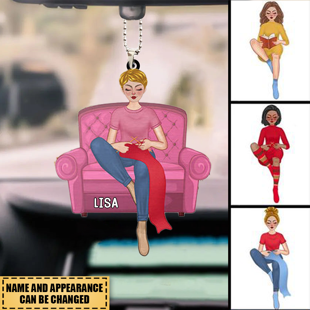 Personalized Crochet And Knitting Hourly Rate Car Hanging Ornament-Gift for Crochet & Knitting Lovers