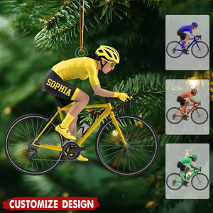 Personalized Bike Rider Christmas Ornament - Gift for Cycling Enthusiast And Cyclist
