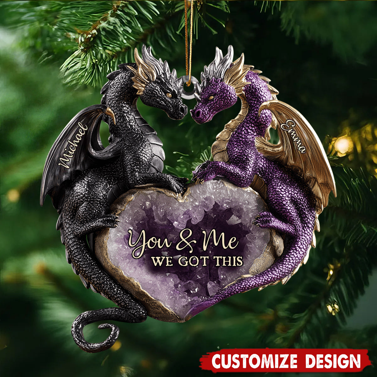 You & Me We Got This - Personalized Dragon Ornament