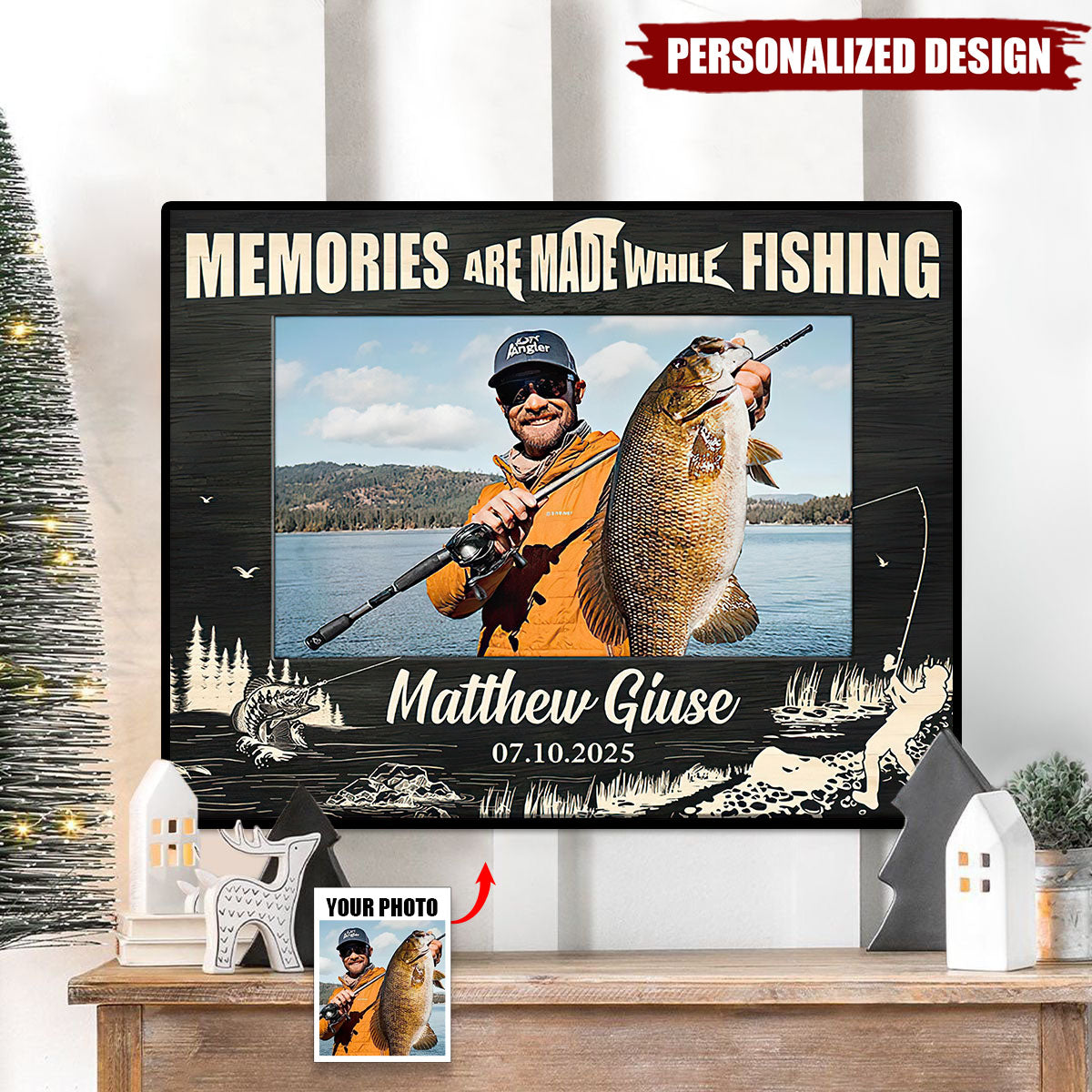 Personalized Fishing Memories Photo Poster-Best Gift For Fishing Men