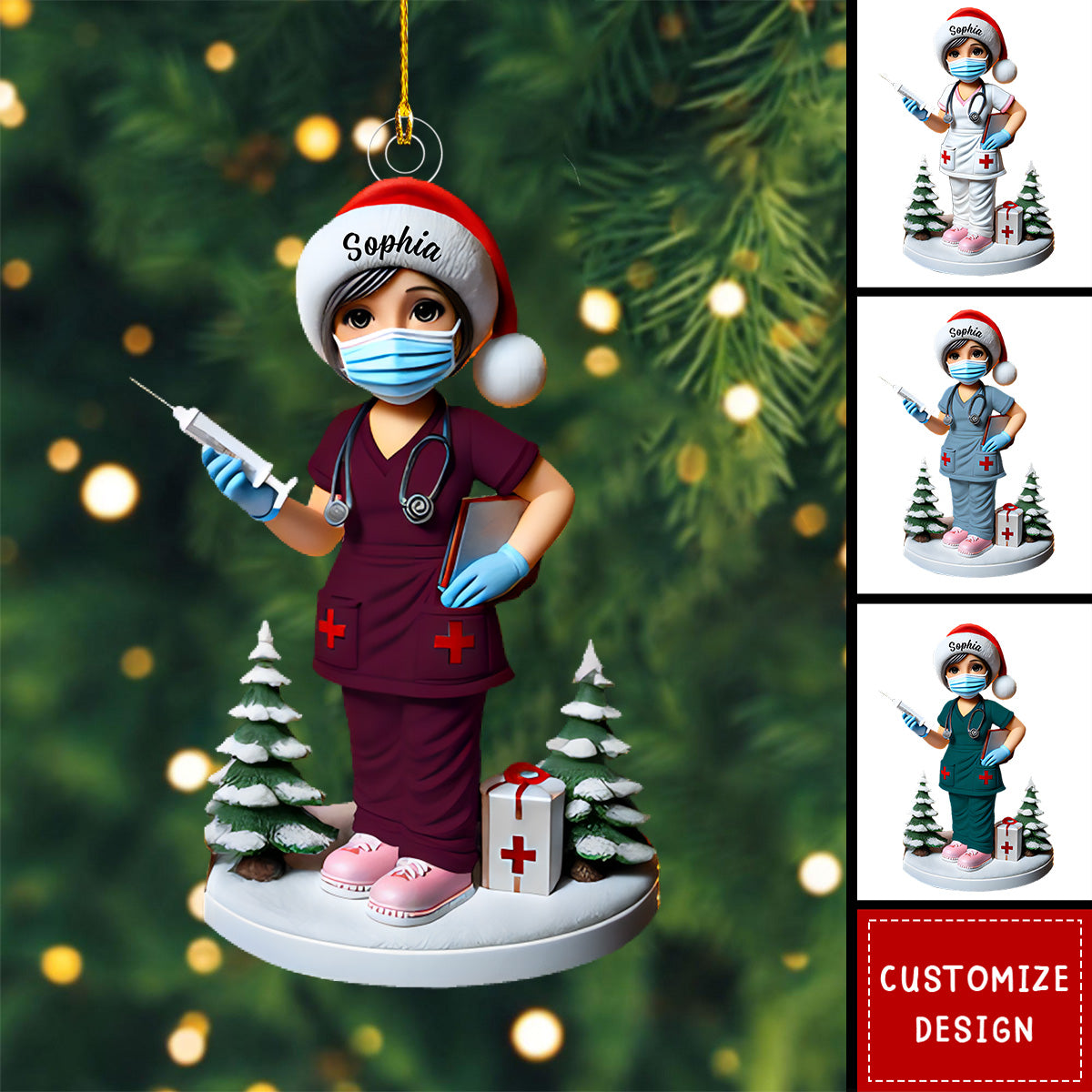 Personalized Nurse Christmas Ornament Gift For Healthcare Workers-2024 New Release