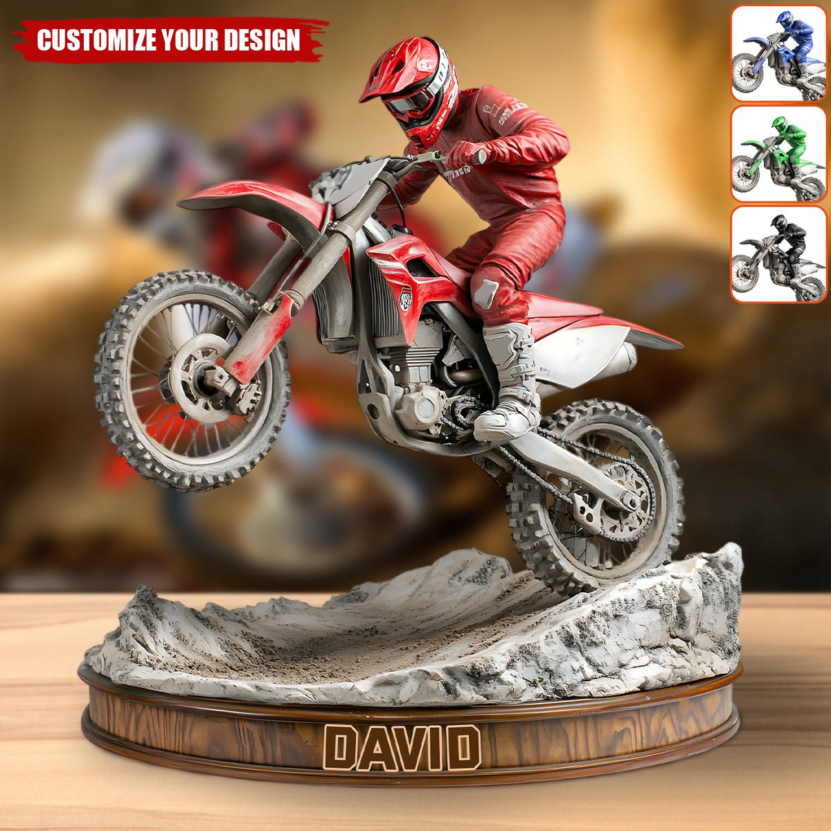 Ride Or Die - Personalized Dirt Bike Custom Shaped Acrylic Plaque