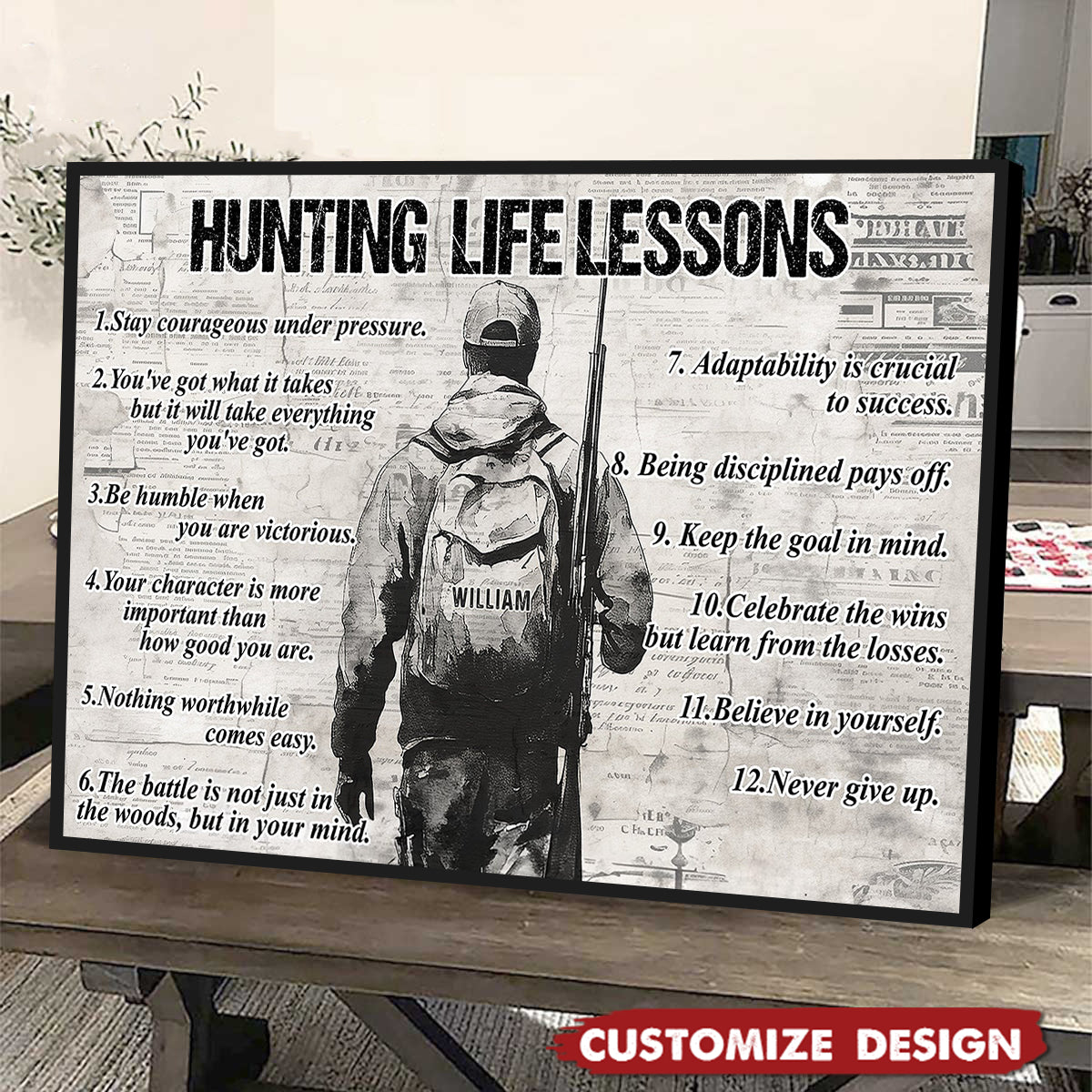 Personalized Hunting Boy Poster - Gift For Hunting Lovers