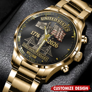 250th Anniversary - Personalized Patriot Hand Watch