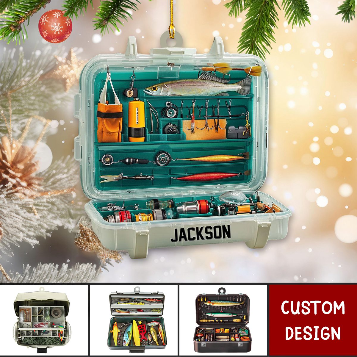 Personalized Fishing Tackle Box Christmas Ornament-Gift For Fishing Lovers-2024 New Release