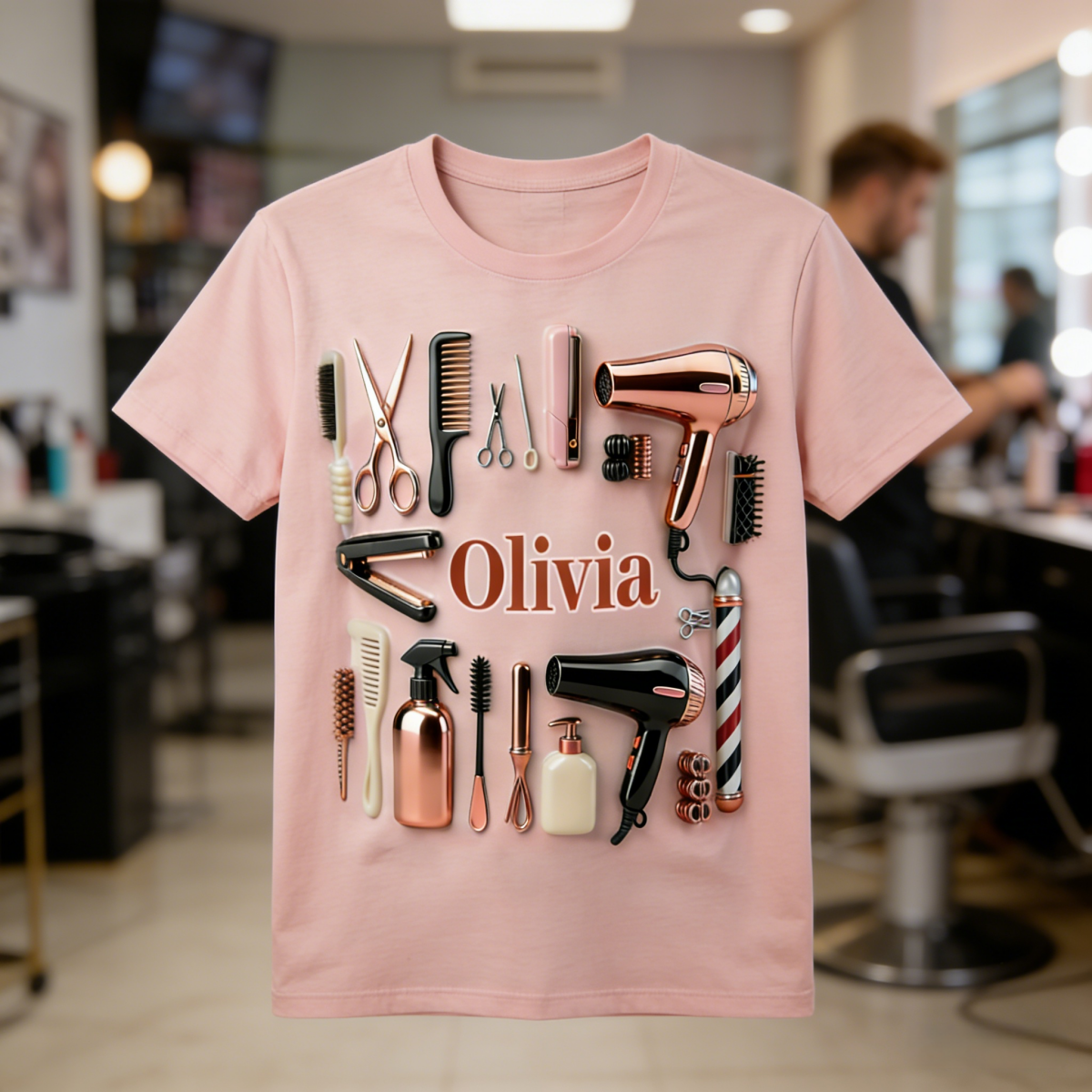 Proud Hair Stylist-Personalized Hairdresser Shirt