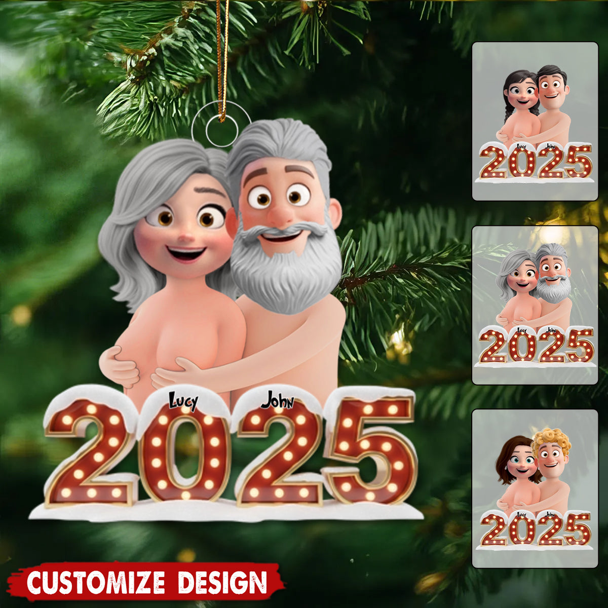 2025 Naughty Couple Ornament Personalized Christmas Gifts