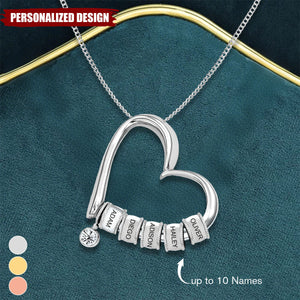 Personalized Name Hearts Christmas Necklace-Gift For Family