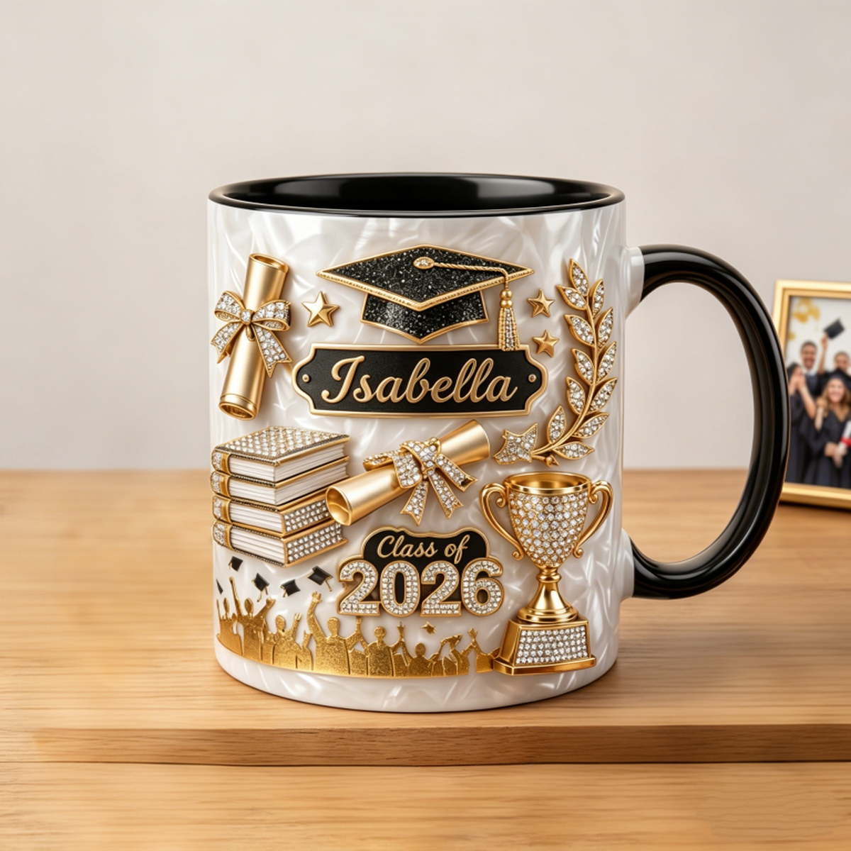 Personalized Graduation Gift 3D Effect Coffee Mug - Gift For Graduate