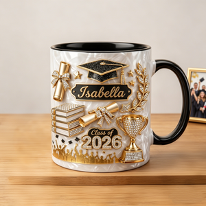 Personalized Graduation Gift 3D Effect Coffee Mug - Gift For Graduate
