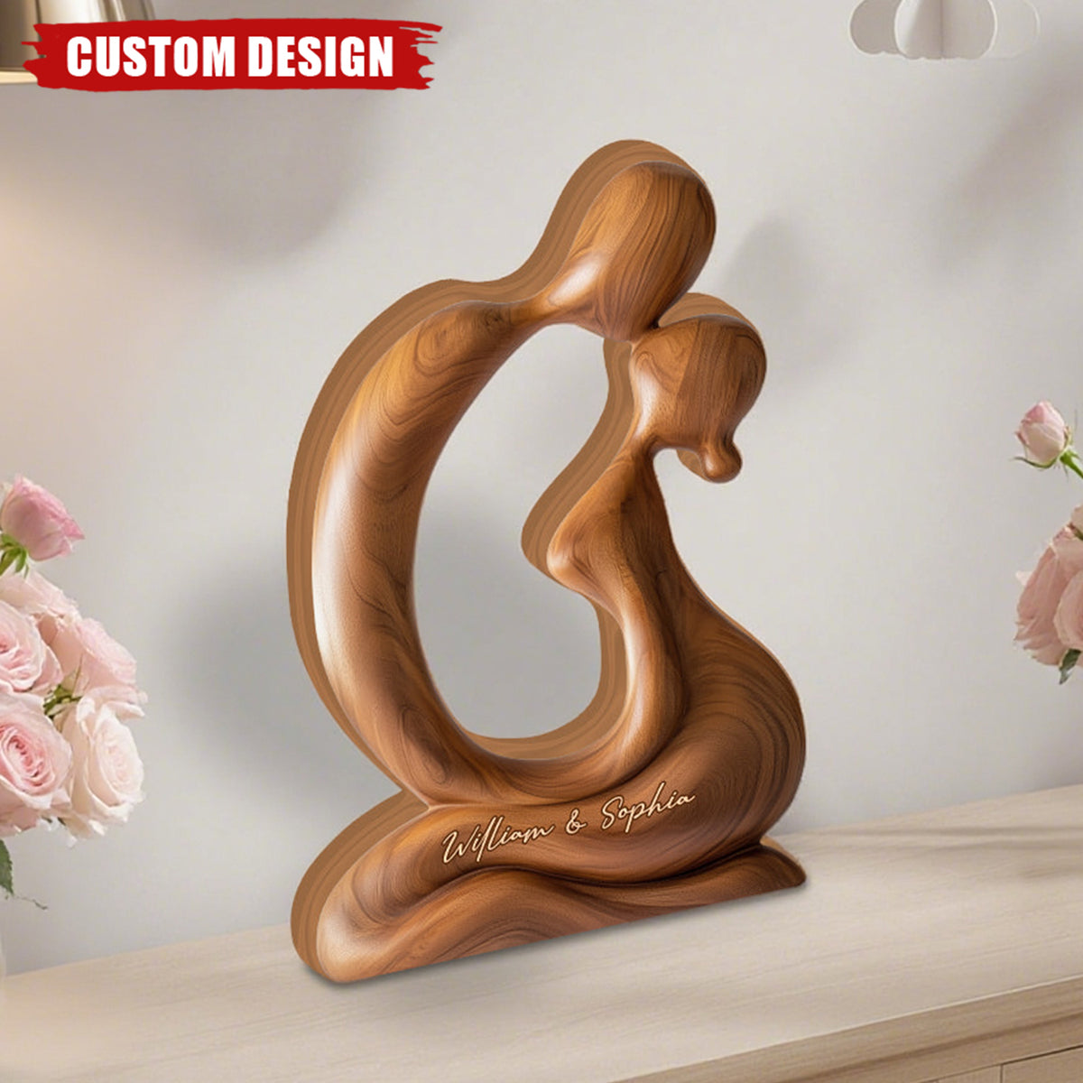 You And Me We Got This - Personalized Couple Shaped Wood Plaque