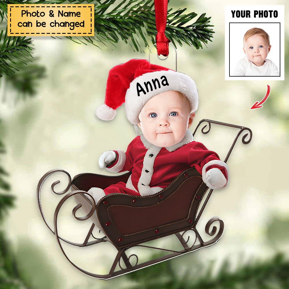 2024 New Release - Adorable Newborn Baby - Personalized Acrylic Photo Ornament