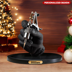 Personalized Tattoo Machine Christmas Plaque-Tattoo Artist Gift