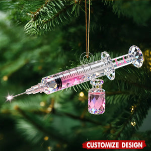 Personalized Syringe Christmas Ornament