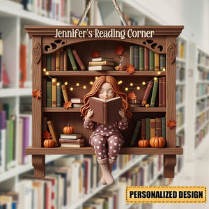 Reading Corner - Personalized Book Custom Shaped Wood Sign