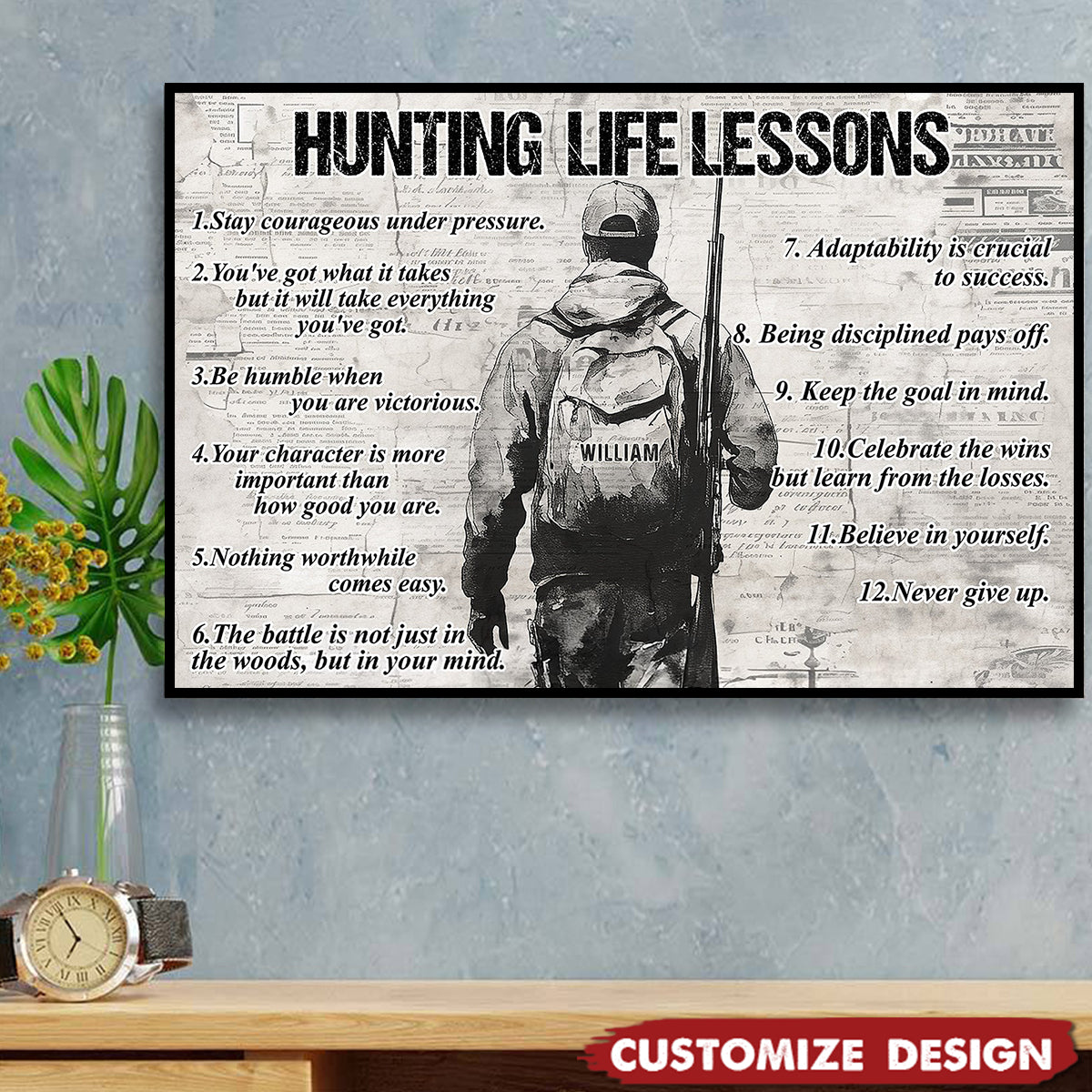 Personalized Hunting Boy Poster - Gift For Hunting Lovers