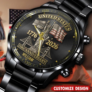 250th Anniversary - Personalized Patriot Hand Watch