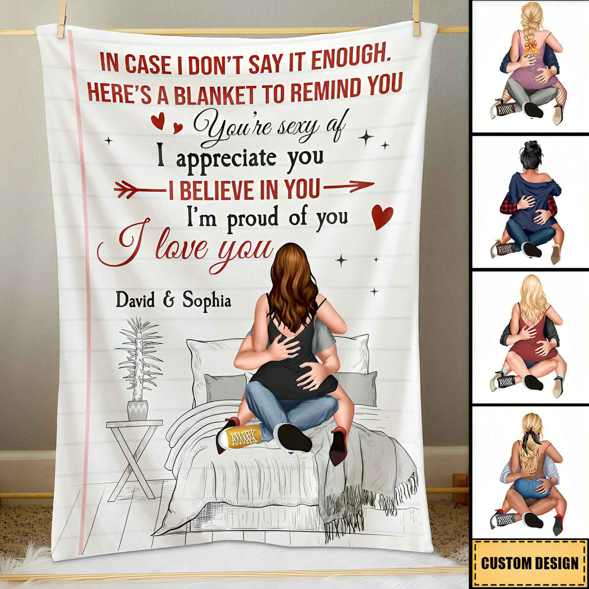 I'm Proud Of You, I Love You - Personalized Blanket - Gift For Couple