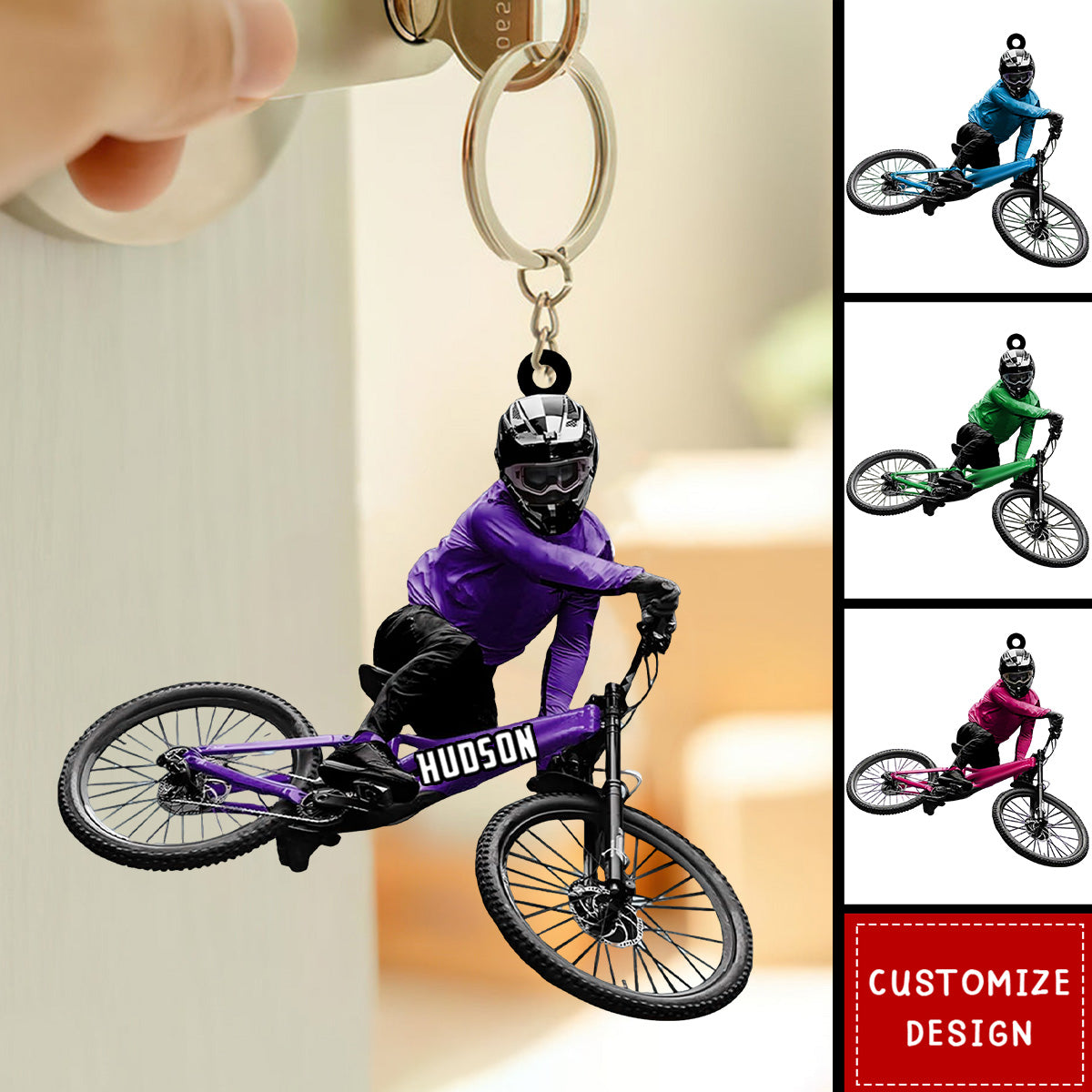 Personalized Mountain Bike Keychain-Gift for Biker-2025 New Release