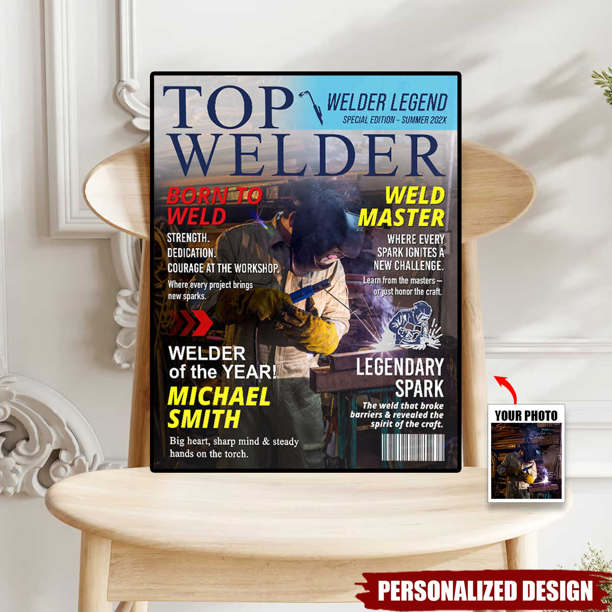 Personalized Welder Magazine Poster-Gift for Welders