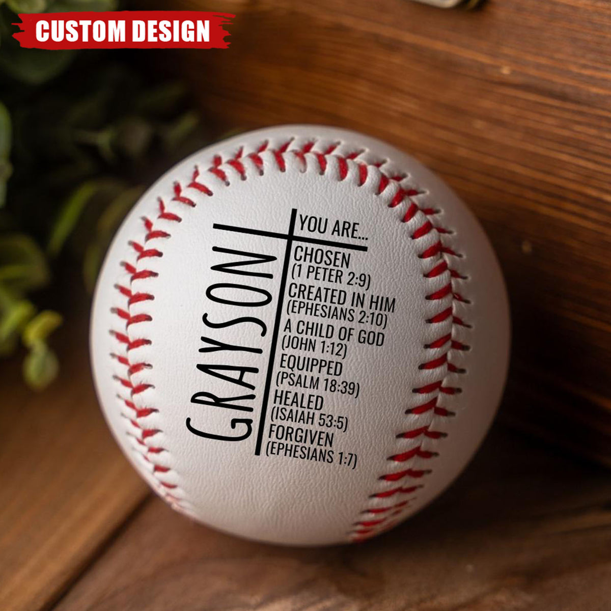 You Are...Personalized Christian Baseball, Religious Gift