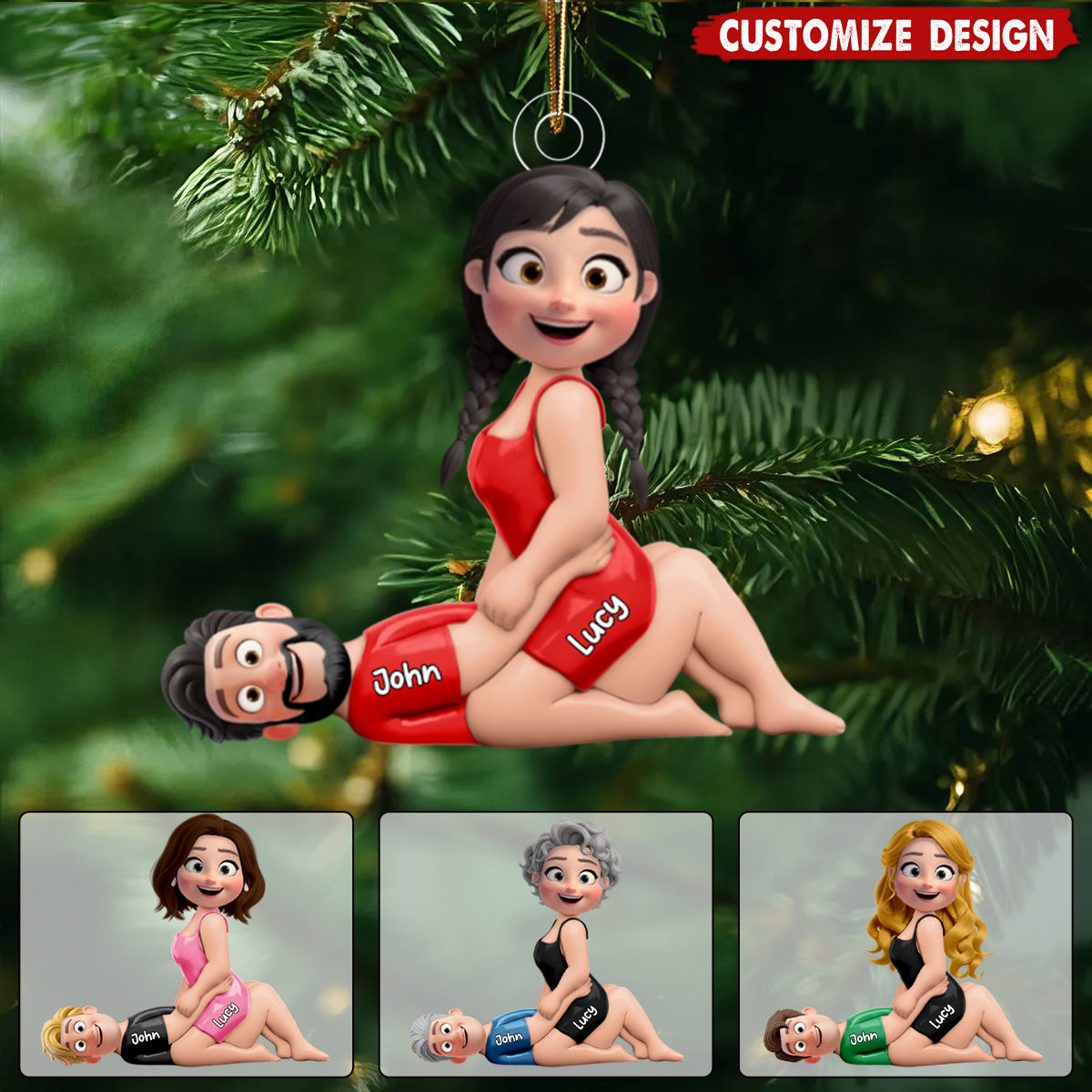 Personalized Naughty Couple Ornament -  Gifts For Couple