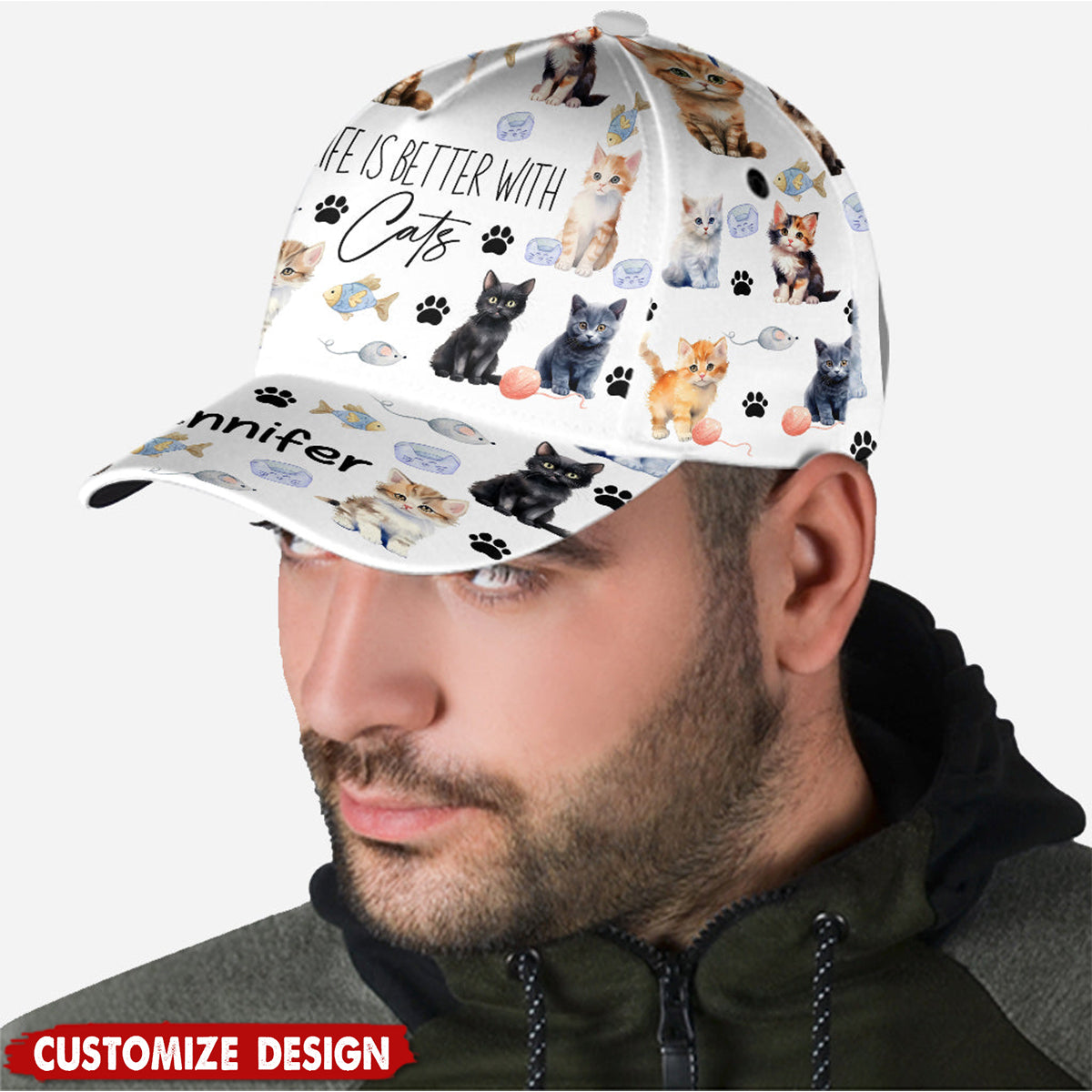 Life Is Better With Cats - Personalized Cat Classic Cap