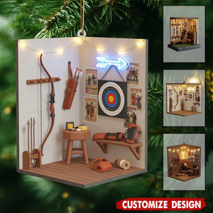 Personalized Archery Christmas Ornament - Gift for Bowhunters, Archery Lover