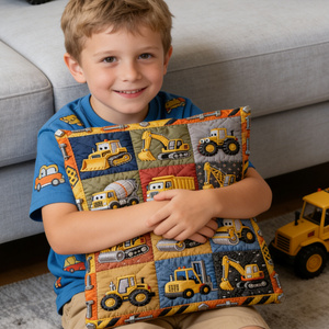 Construction Machines - Personalized Kid Pillow