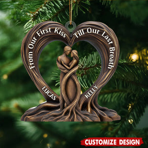 Heart Of The Trees - Personalized Custom Shaped Squared Christmas Ornament