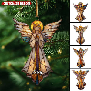 Handmade Acrylic Angel Christmas Window Ornament Guardian Angel Home Decor Gift
