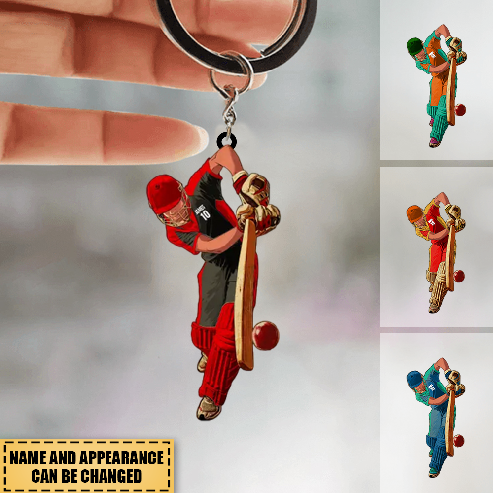 Custom Personalized To My Son Cricket Acrylic Keychain-Gifts For Son, Cricket Gifts, Gifts For Cricket Players